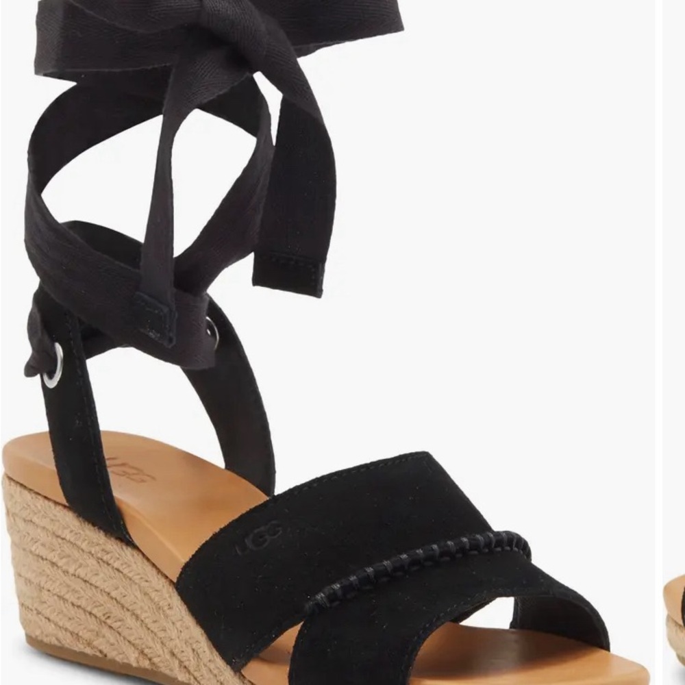Ugg lace up espadrille wedge sandals brand new !! Never worn !!